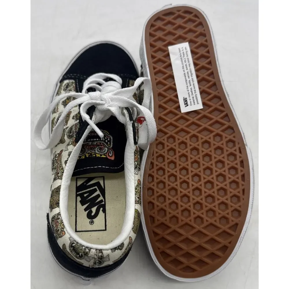 VANS Old‎ Skool Low Black Suede Jaguar Size Women’s 5.5 NEW WITHOUT BOX